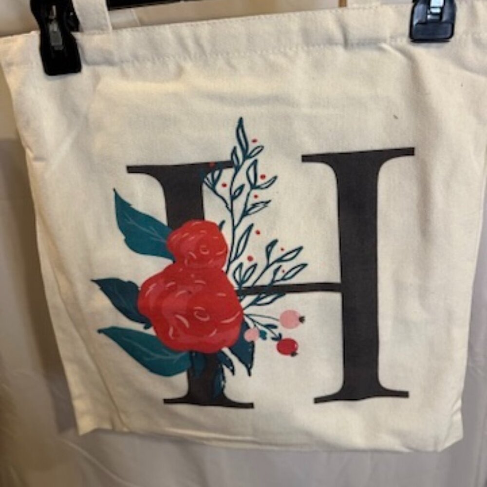 Monogram “H” Tote Bag with Matching Pouch